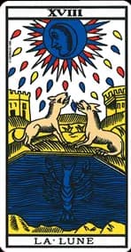 La Lune — Tarot de Marseille