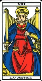 La Justice — Tarot de Marseille